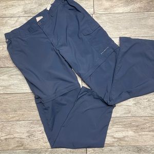 Columbia Cargo Pants/ Zip Off Shorts Blue 36x34